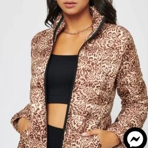 NWT Dynamite Essential Cheetah Print Puffer